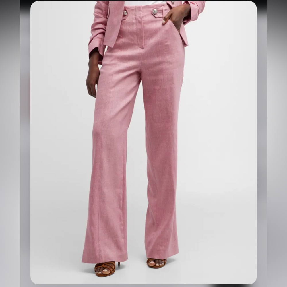 Veronica Beard Pink Wide Leg Pants